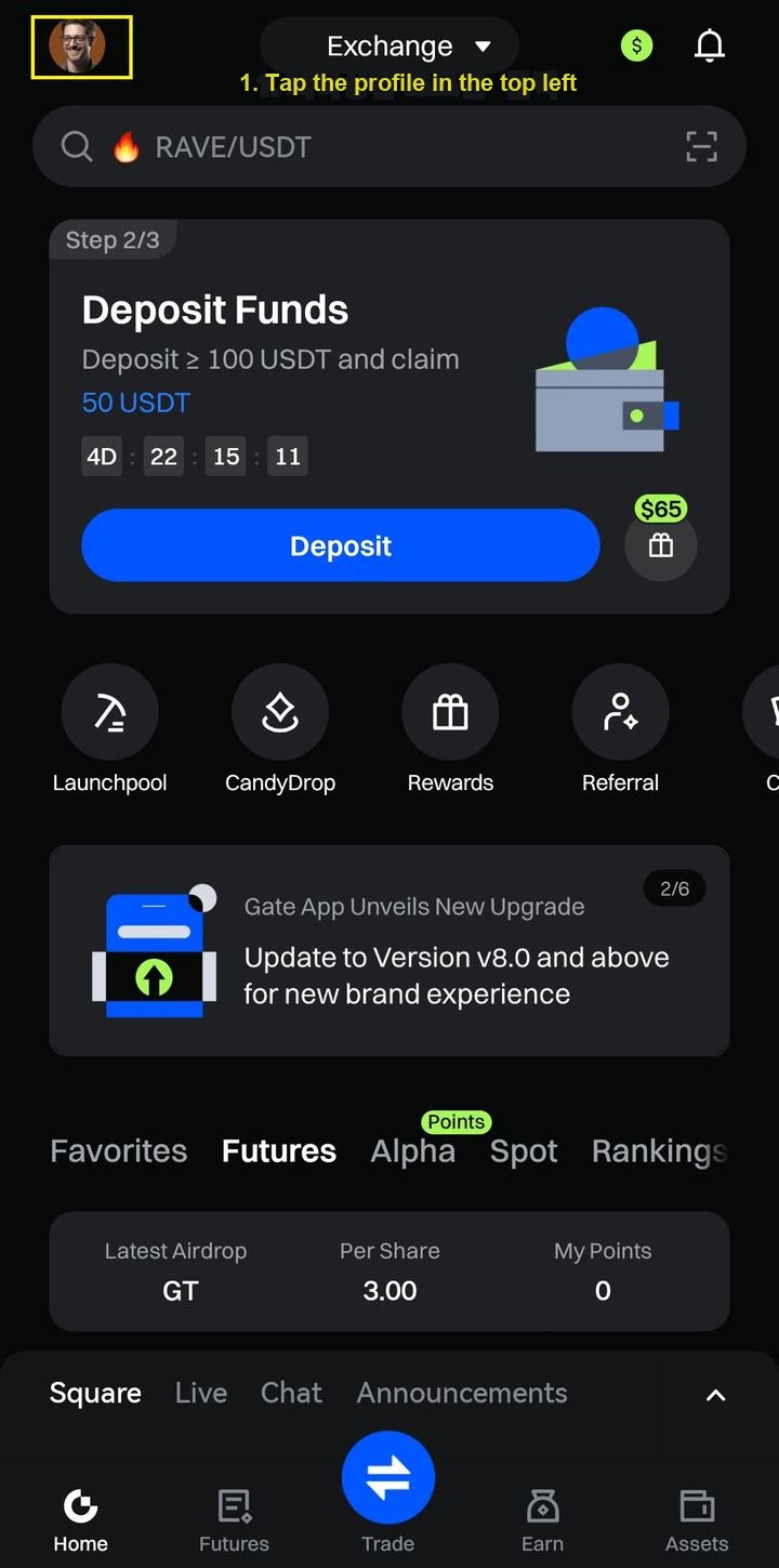 KYC - Top Left Menu