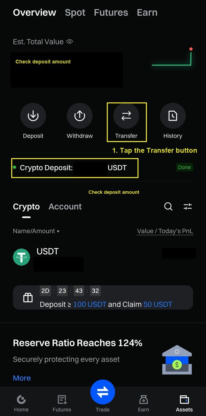 Gate.io - Transfer