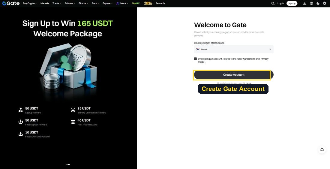 Create Gate Account