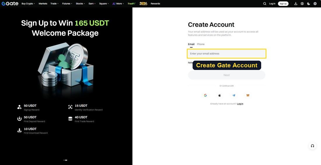 Create Gate Account